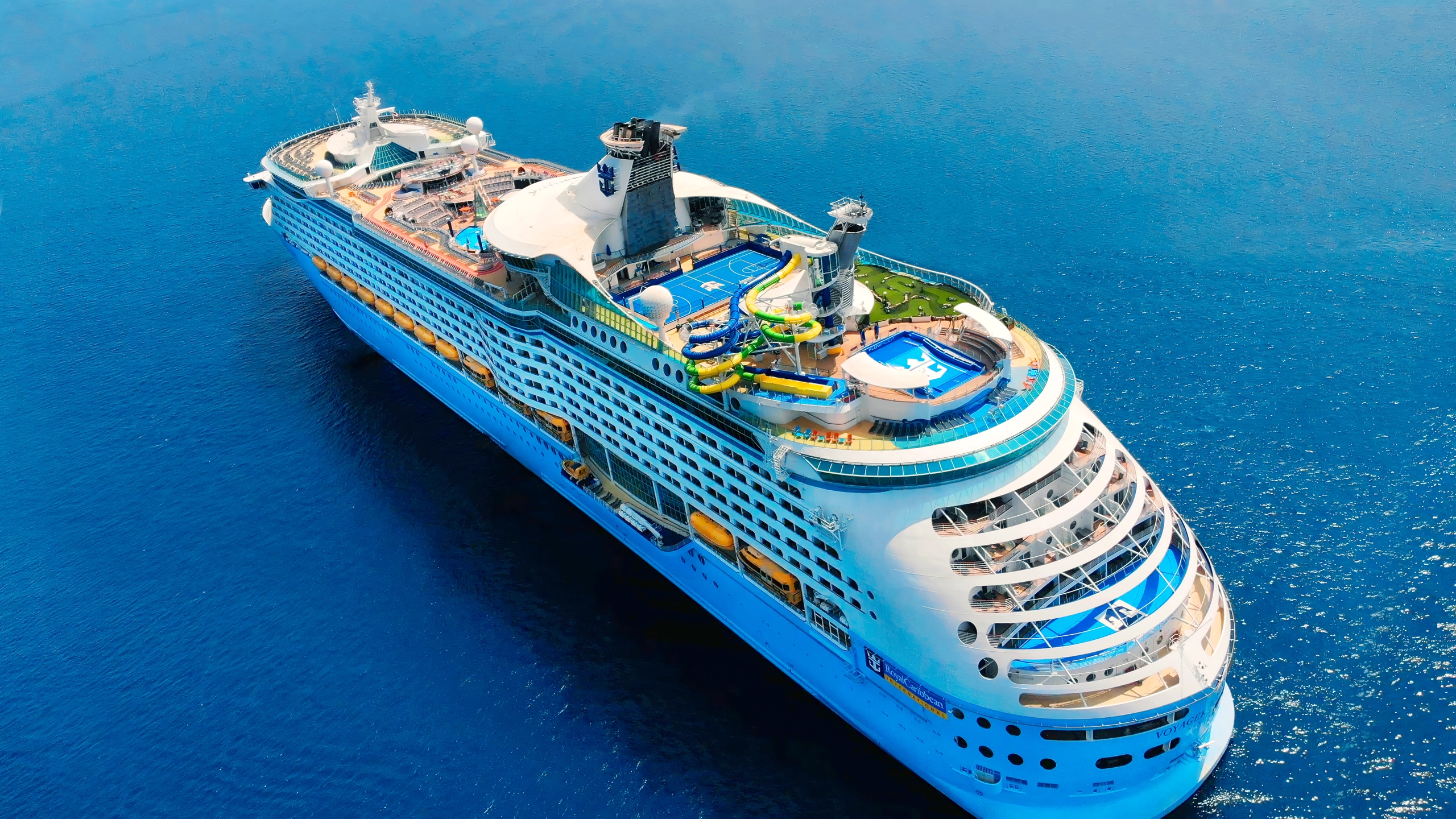 Aerial view of Voyager of the Seas