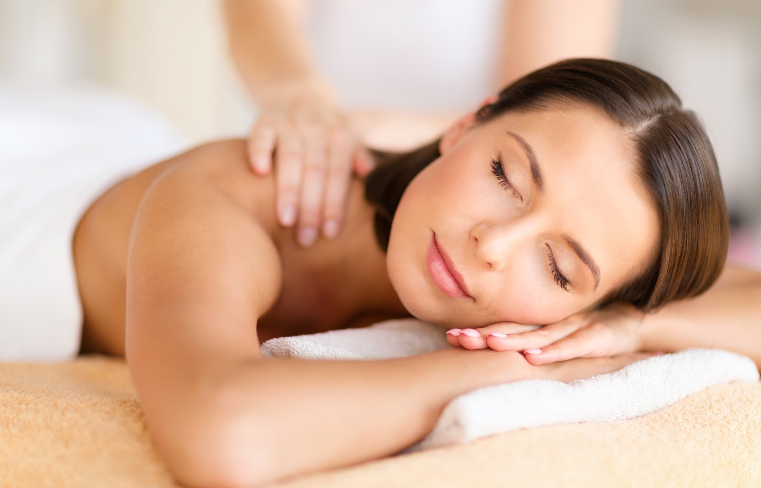 Woman getting massage