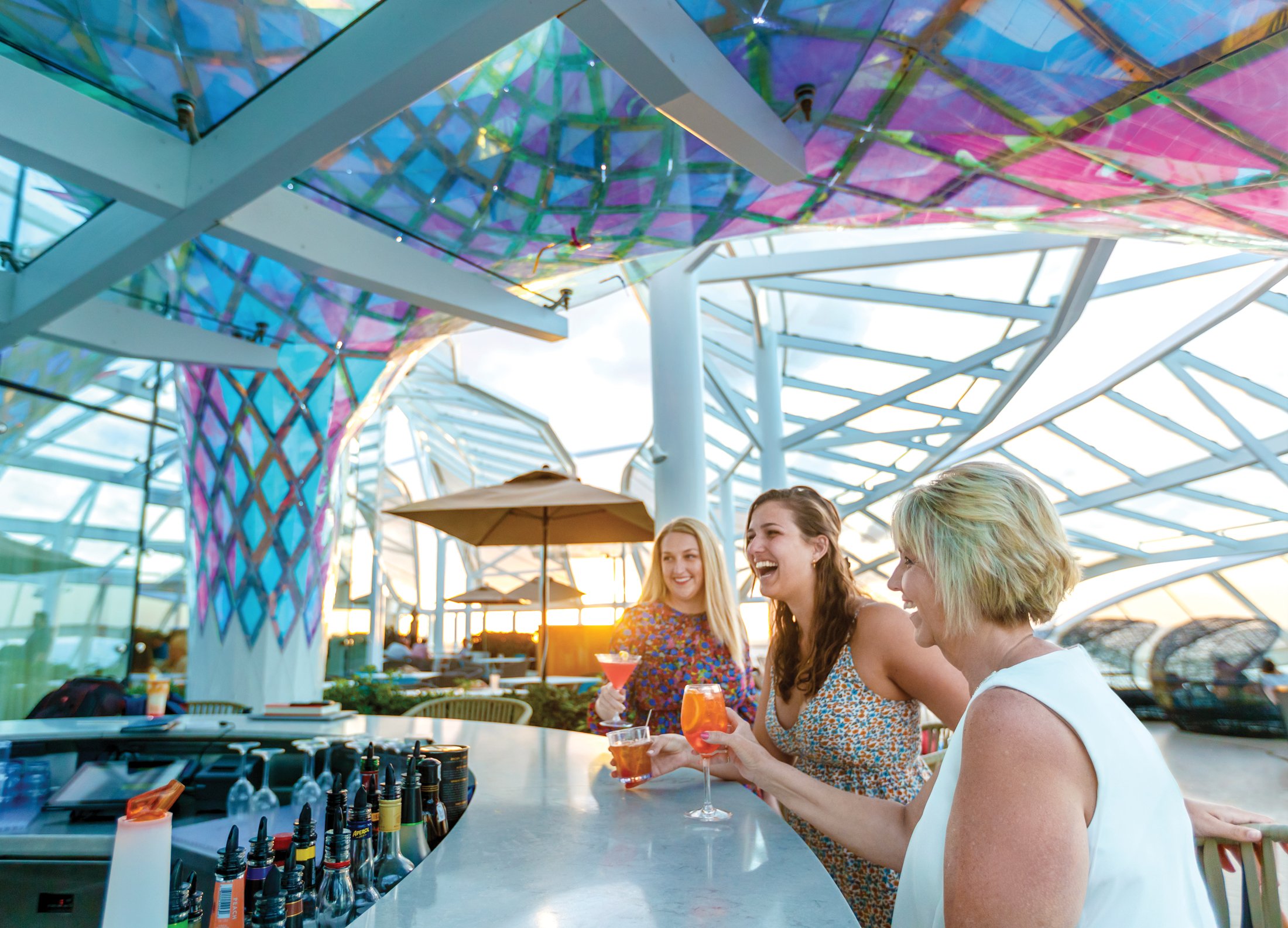 Women at bar on Royal Caribbean