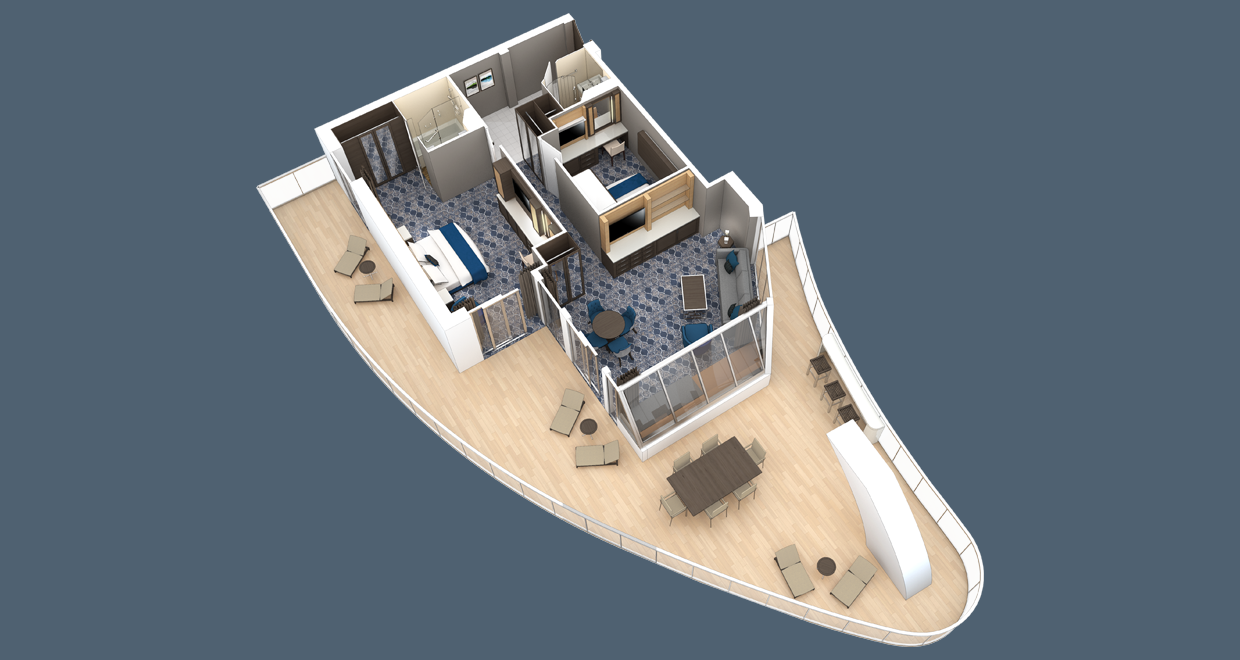 Image of AquaTheater Suite Floorplan, sourced from: Royal Caribbean International https://www.royalcaribbeanincentives.com/content/uploads/Aquatheater-Suite-2-Bedroom-1.png