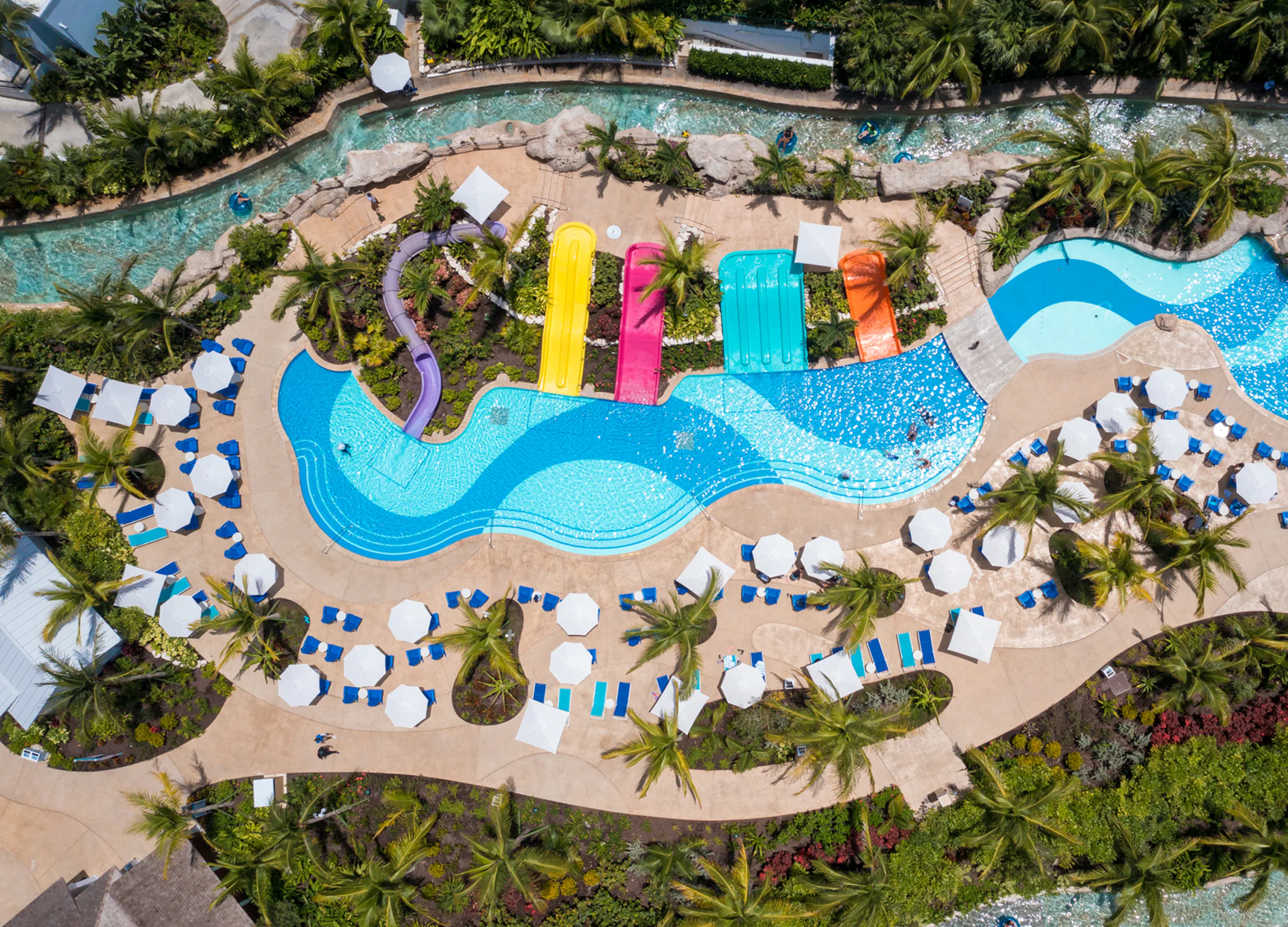 Bahamas water park aerial view