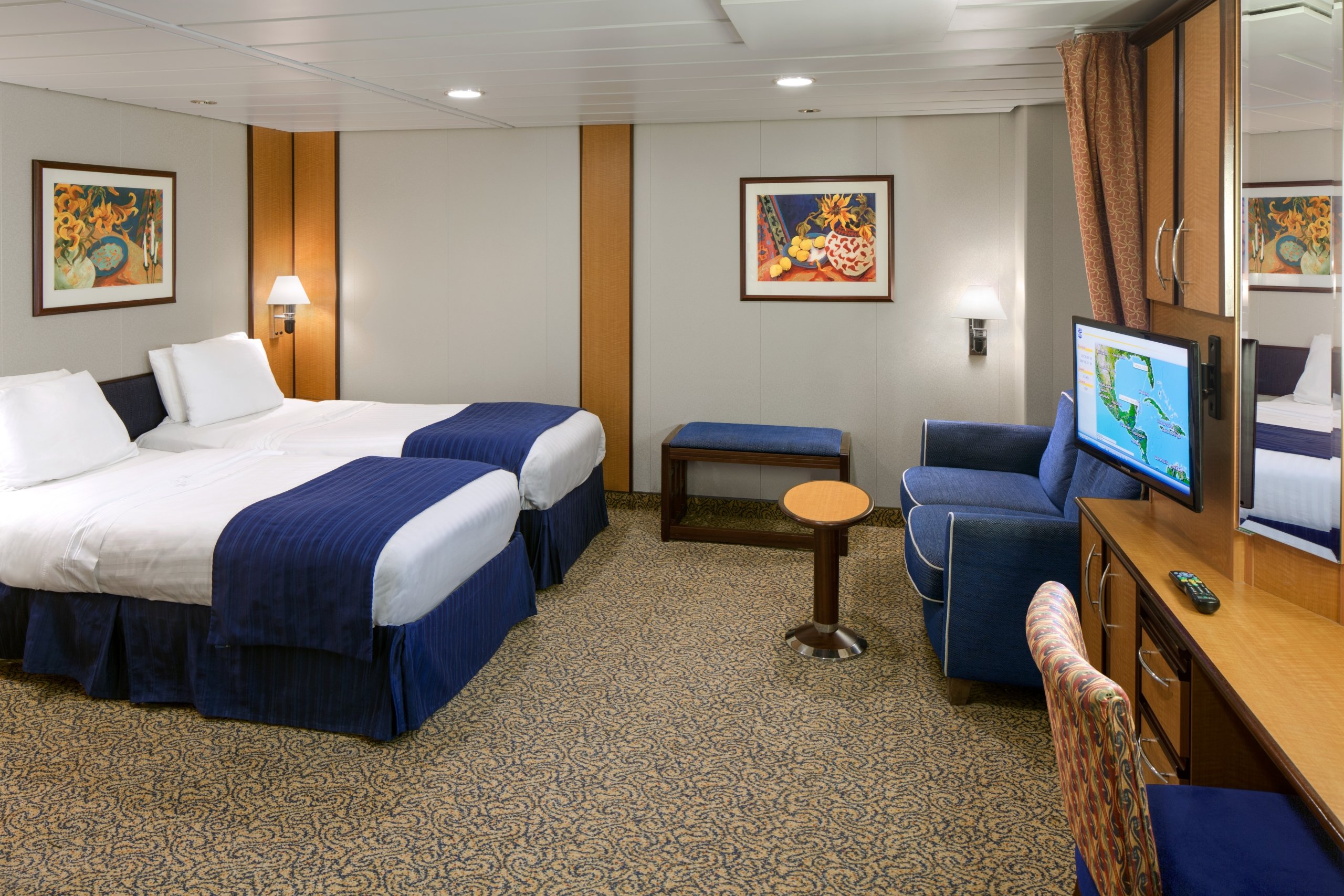Accessible Interior Stateroom Cat. N - Room #3541 Deck 3 Midship Starboard Brilliance of the Seas - Royal Caribbean International