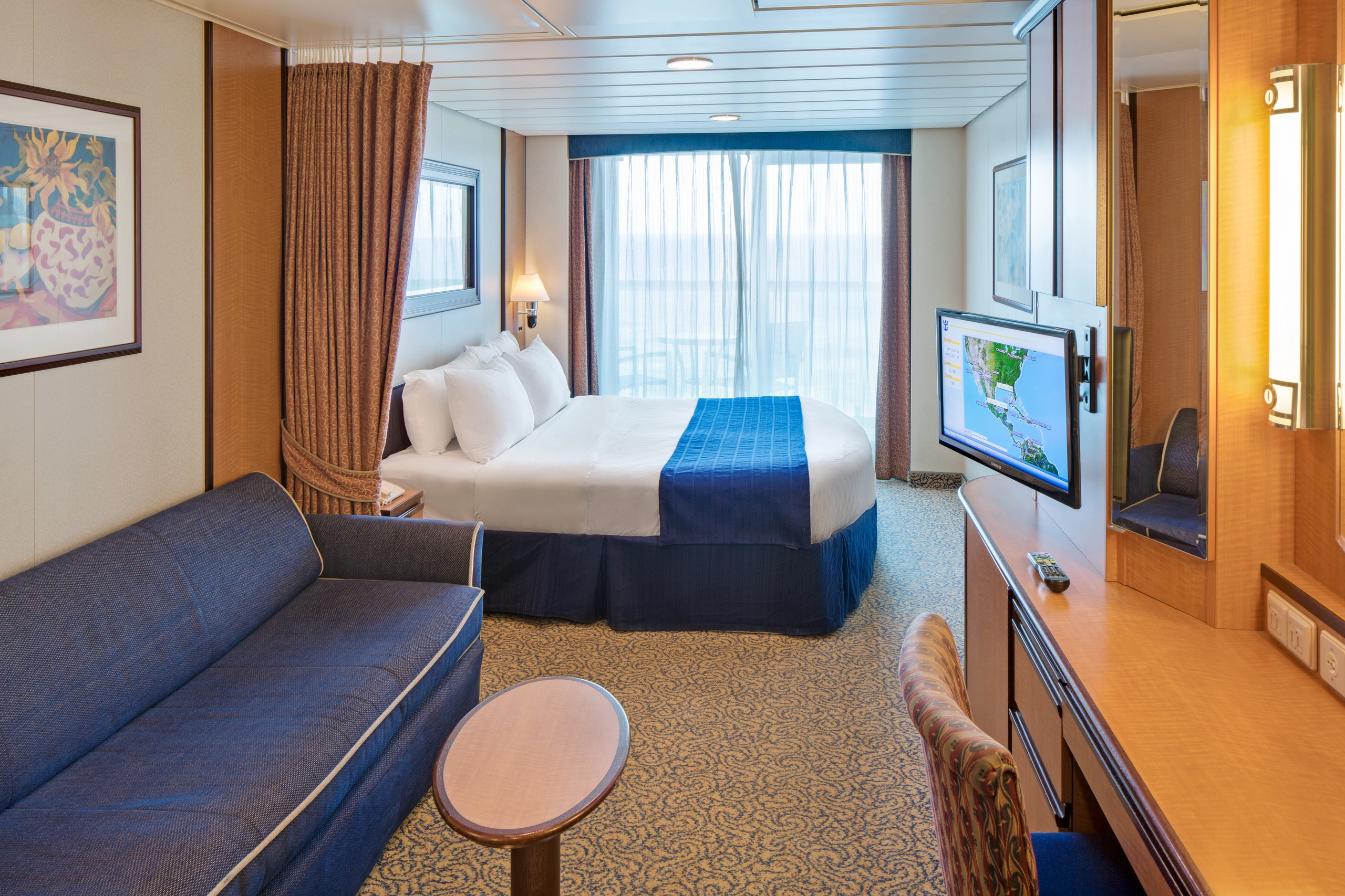 Superior Ocean View Stateroom w/Balcony Cat. D1 - Room #9574 Deck 9 Midship Starboard Brilliance of the Seas - Royal Caribbean International