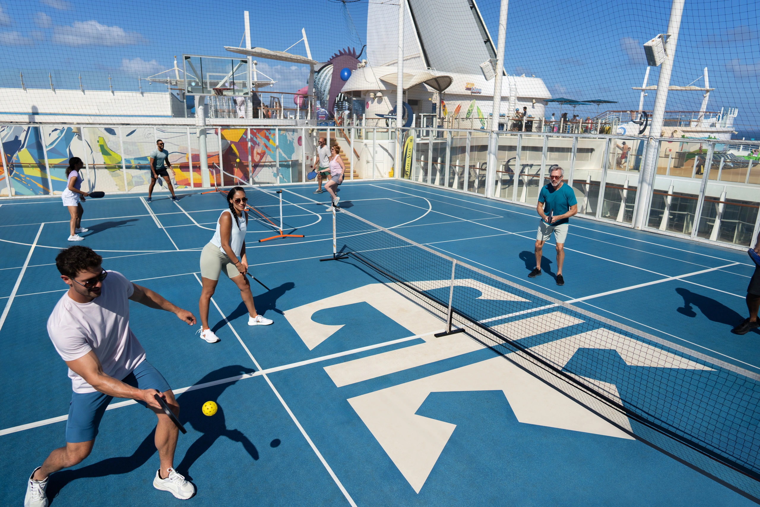 Pickleball courts on Royal Caribbean