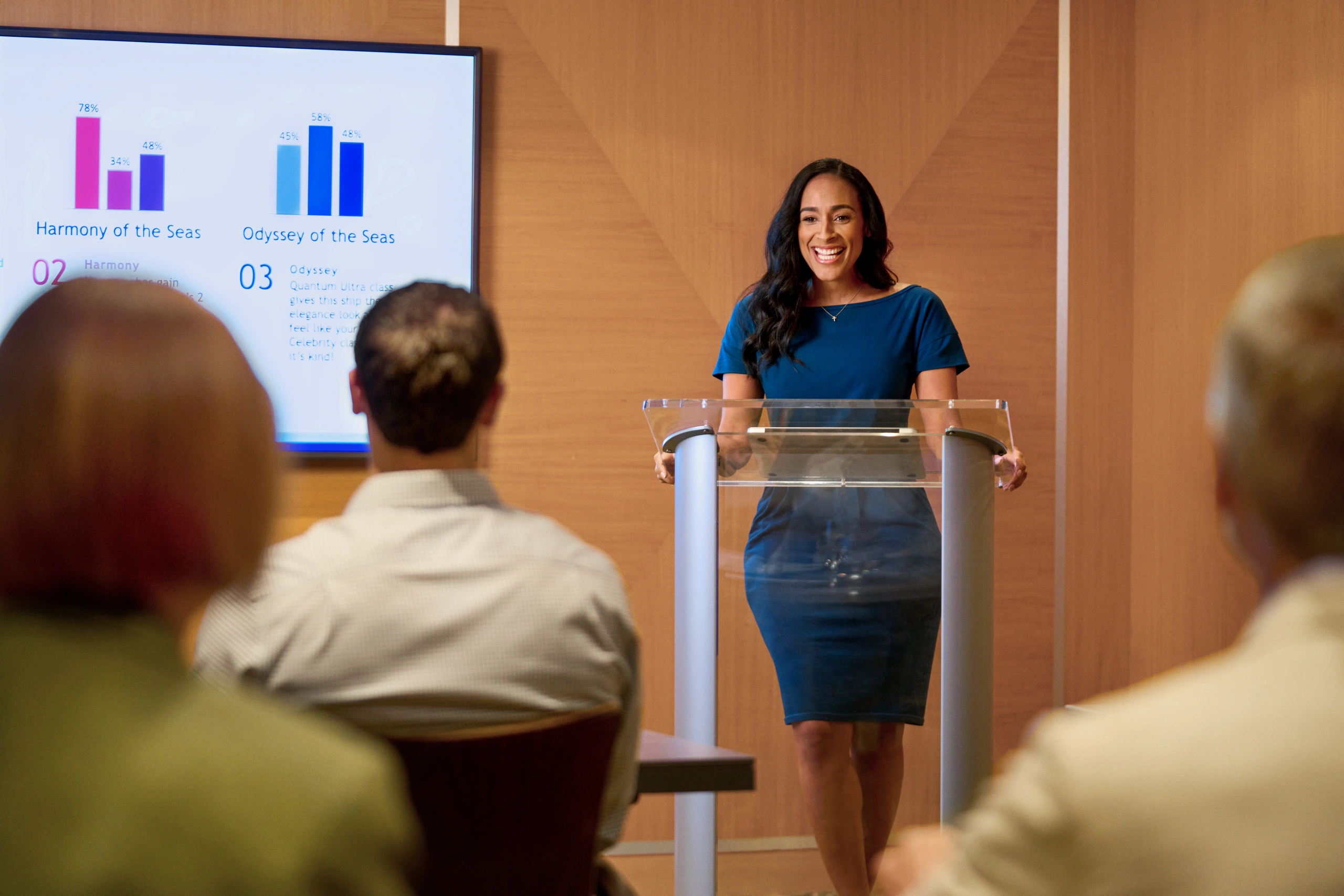 Woman giving speech