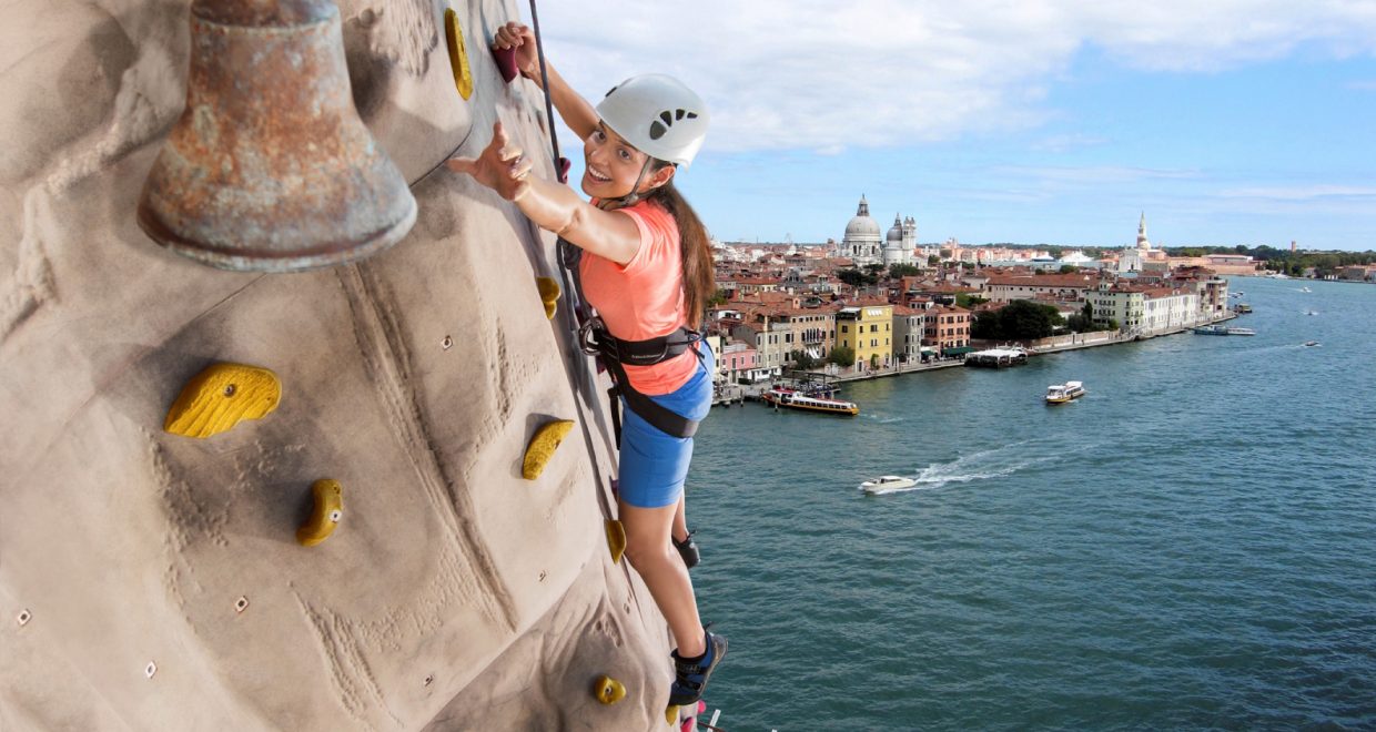 Rock climbing wall