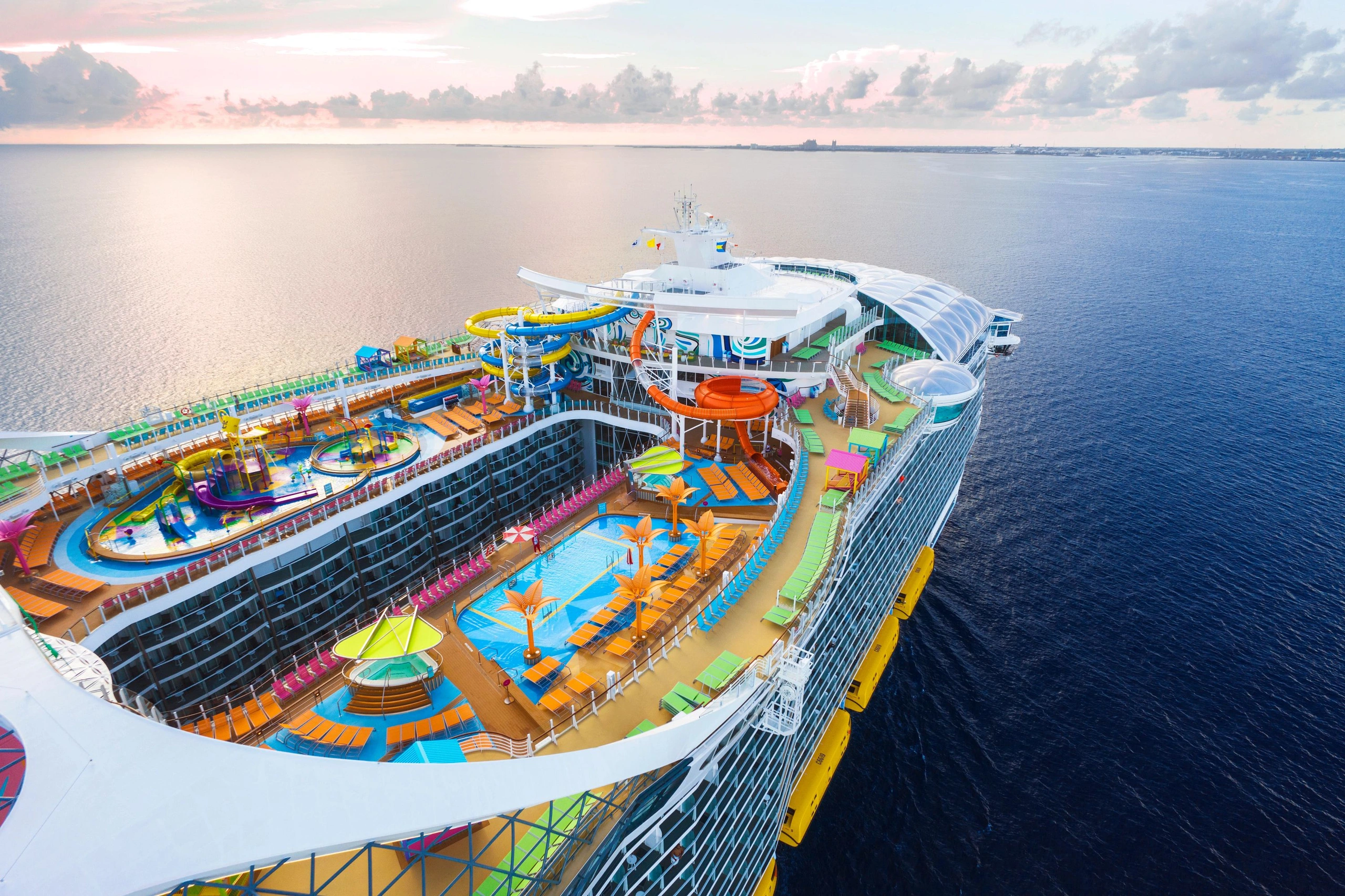 View of water park on Royal Caribbean ship