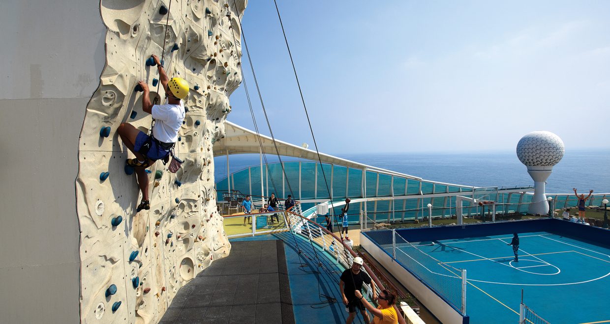 Rock climbing wall