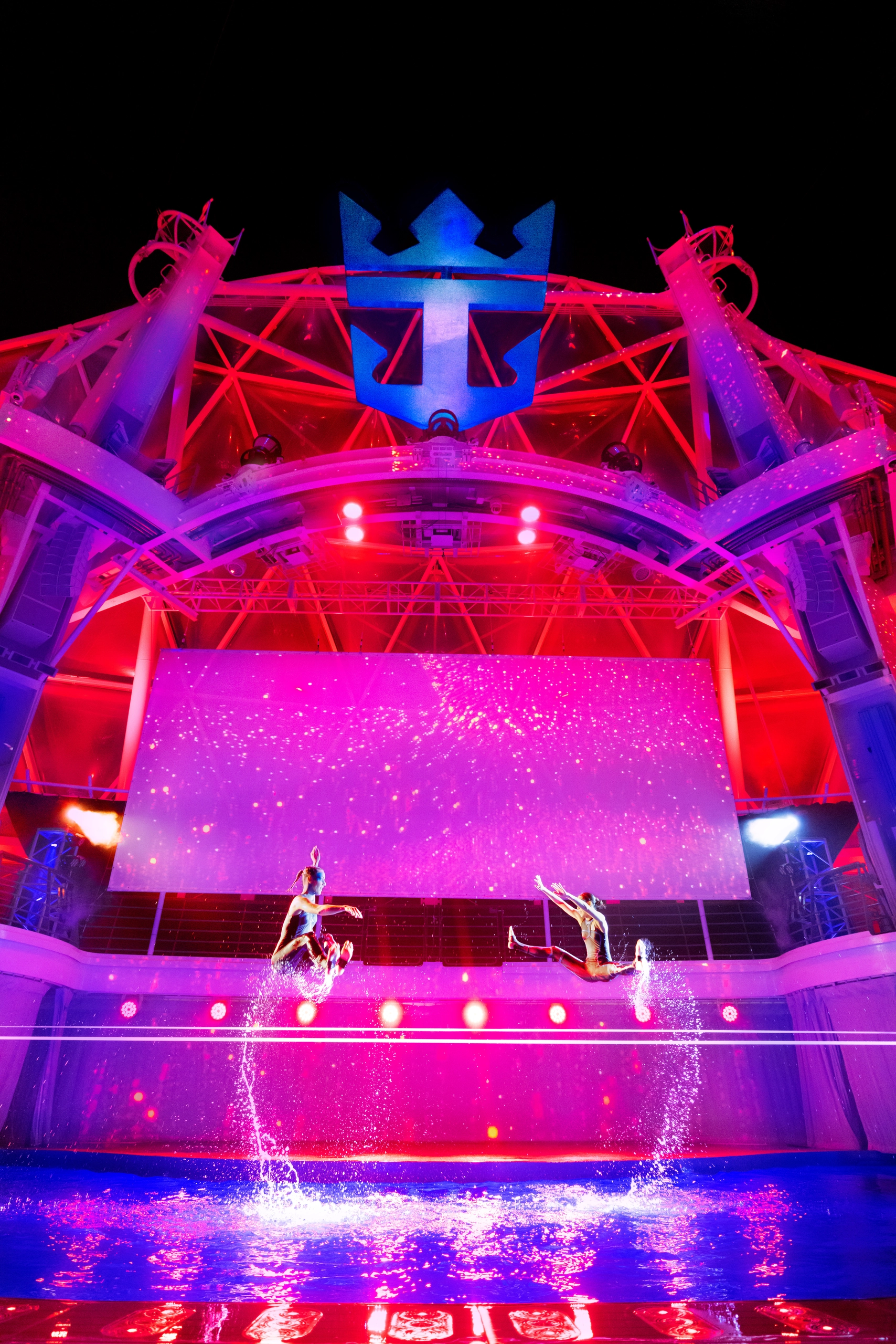 Acrobatic performance on Royal Caribbean