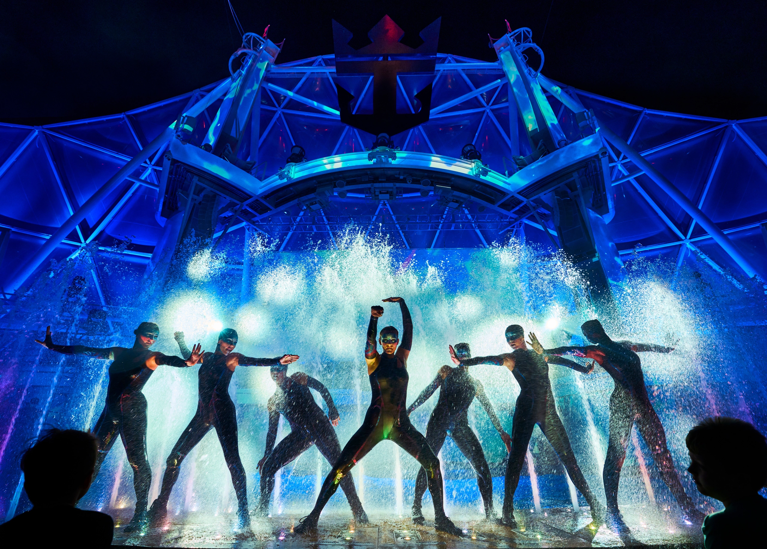 Performance at Aqua Theater at night