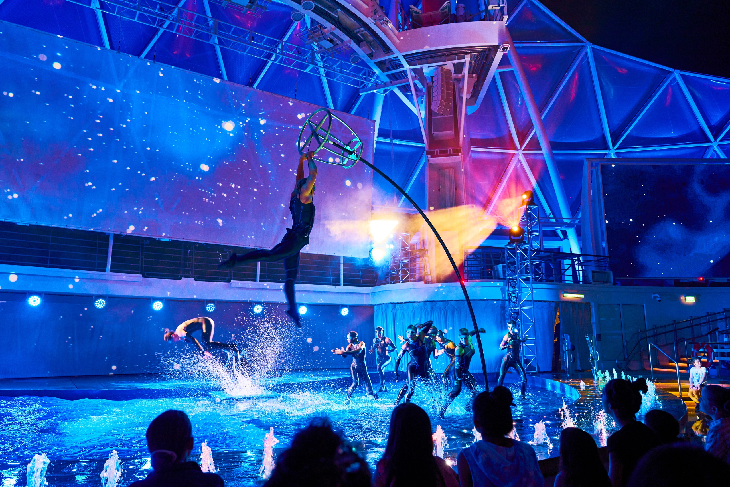 Water show on Royal Caribbean
