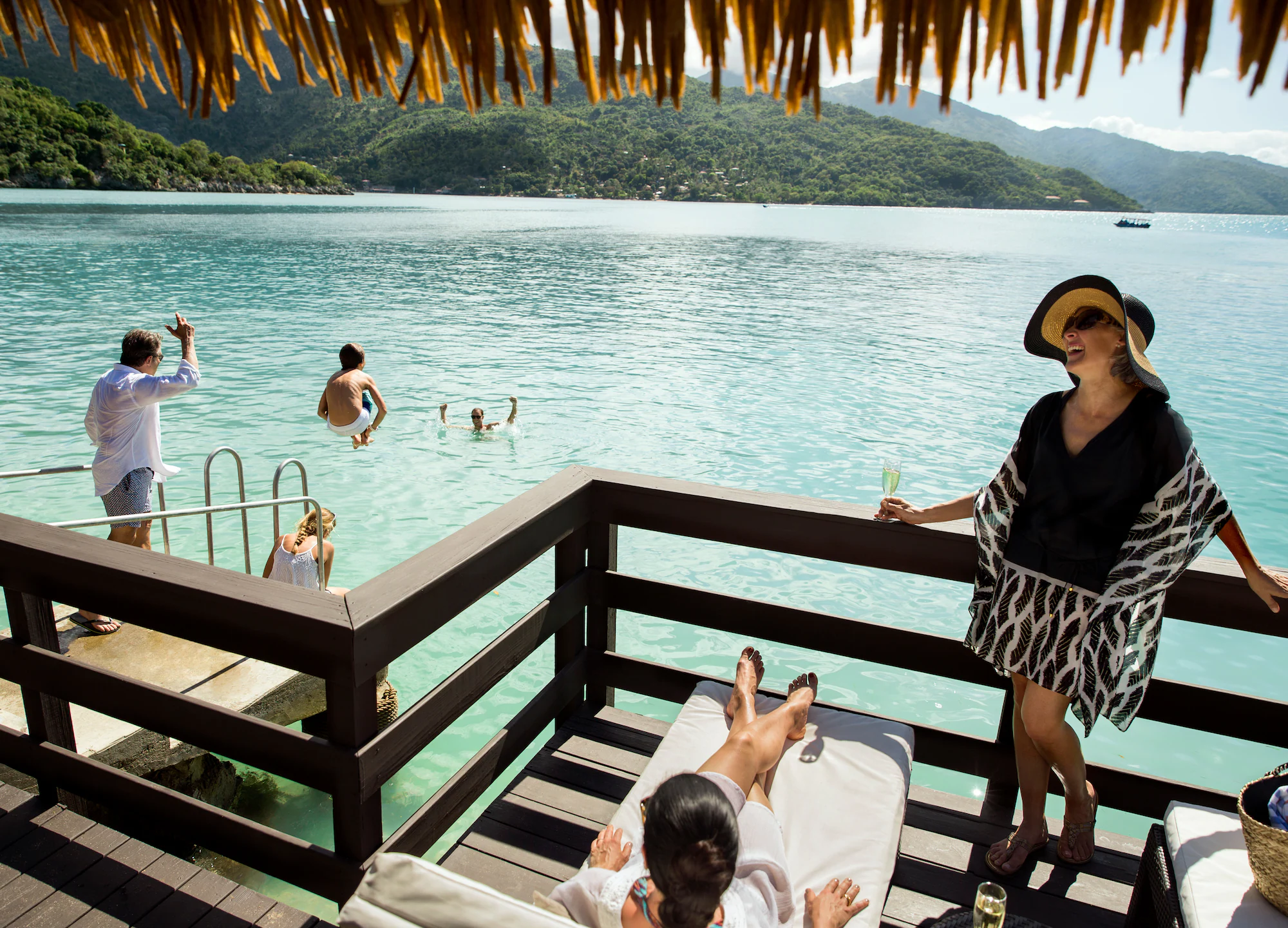 Overwater family cabana
