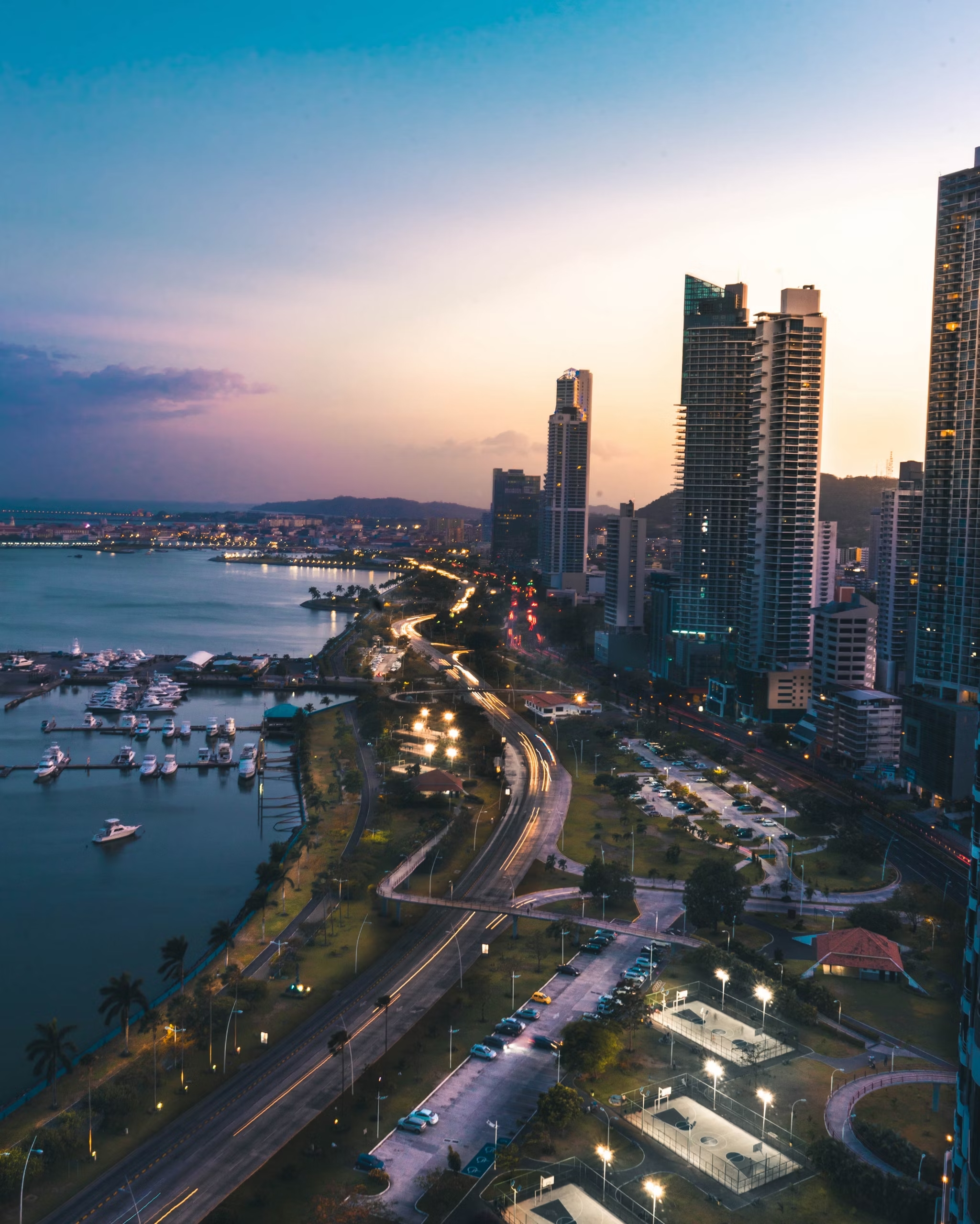 Panama city at night