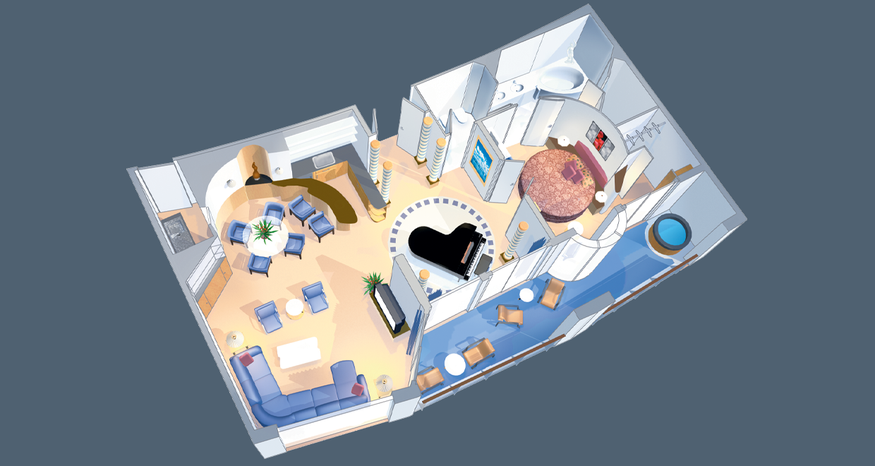 Royal Suite: Freedom Class | Voyager Class layout
