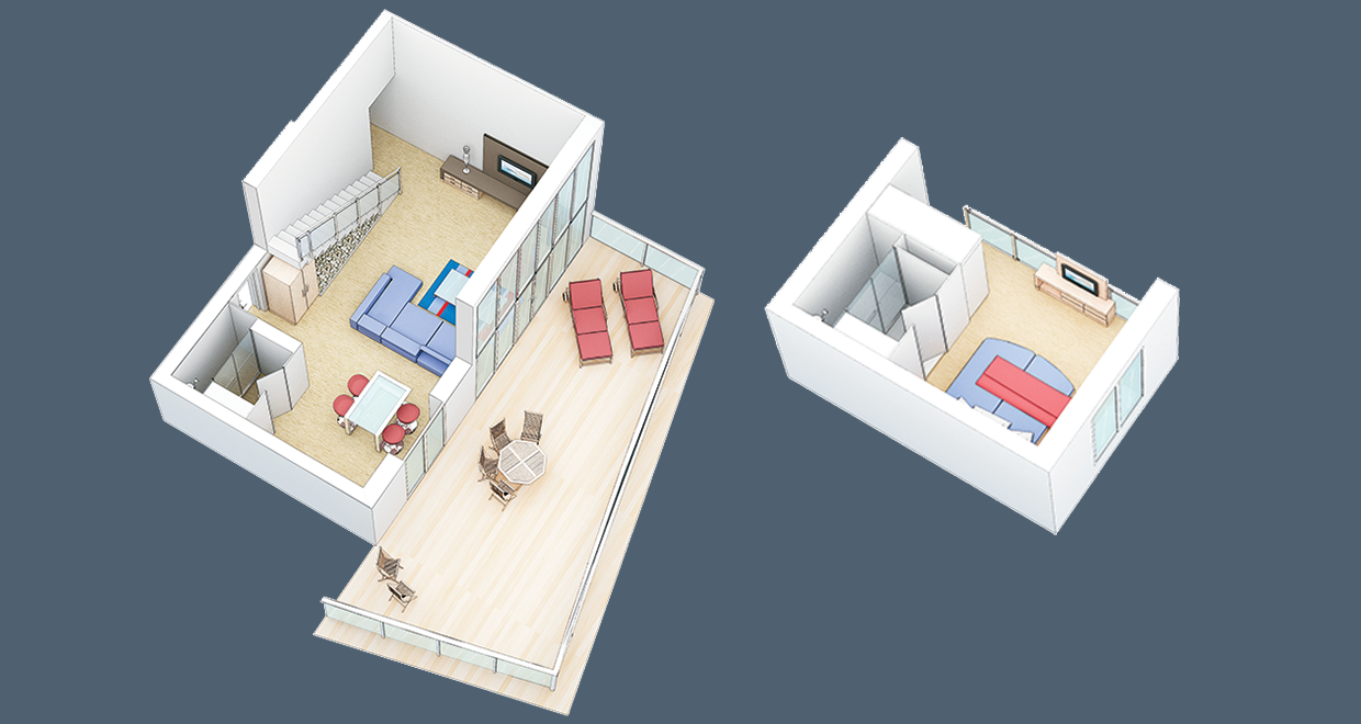 Crown Loft Suite: Oasis Class layout