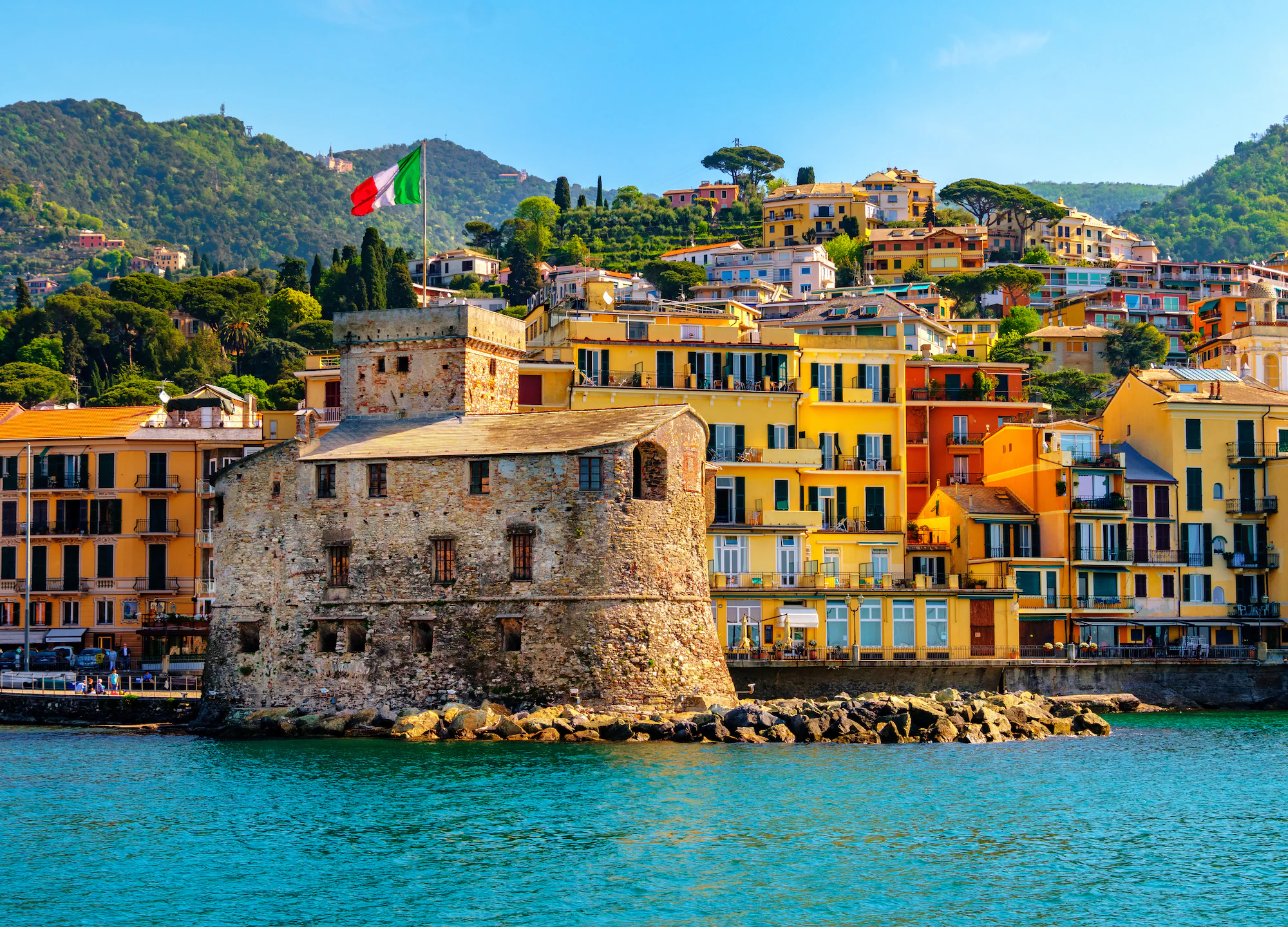 Italian castle by the sea
