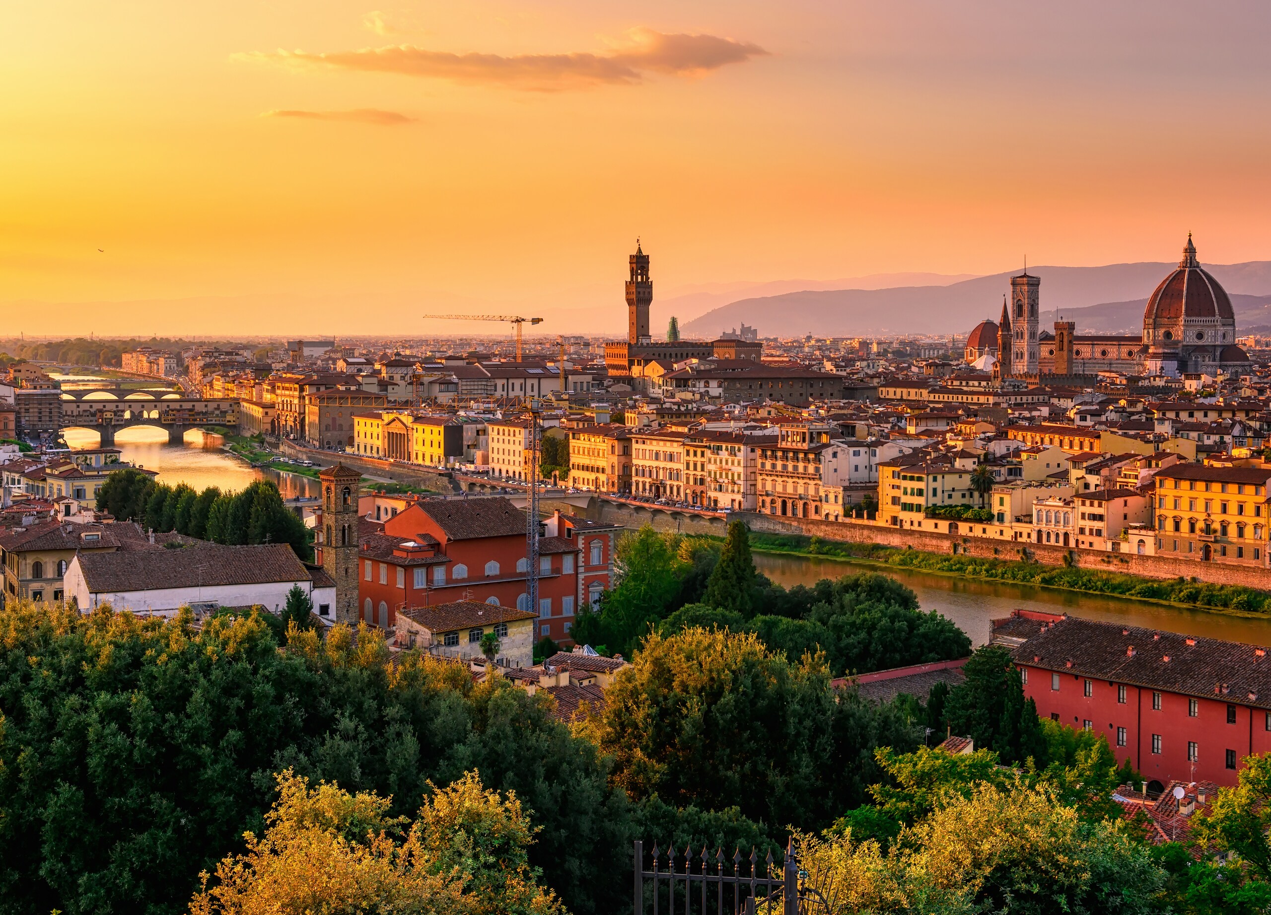 Sunset view in Florence