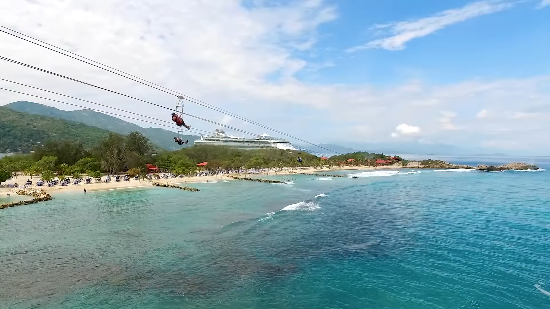 Zip line at Labadee